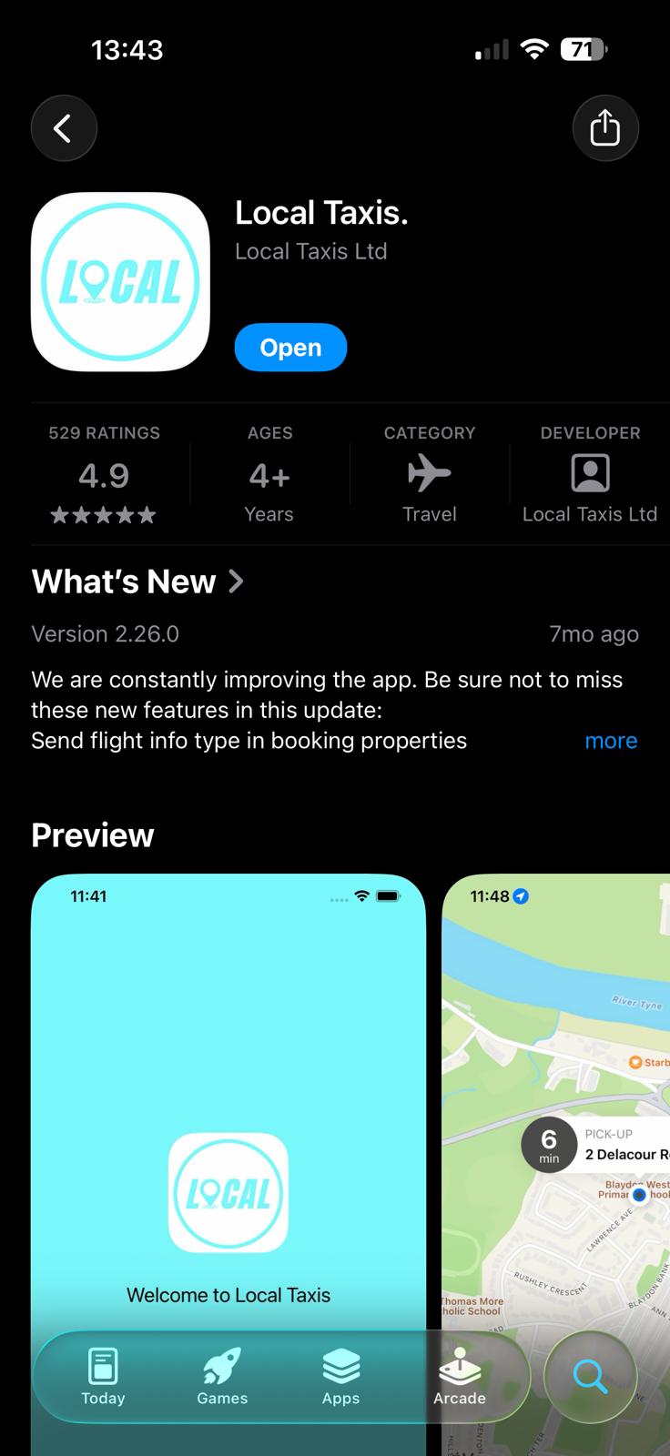 Local Taxis app β book a taxi in seconds